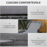 easycomfort easycomfort lettino prendisole in rattan pe schienale reclinabile a 4 livelli tettuccio e materassino