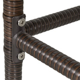 easycomfort easycomfort set 5 pezzi tavolino e 4 sedie alte in rattan sintetico e acciaio