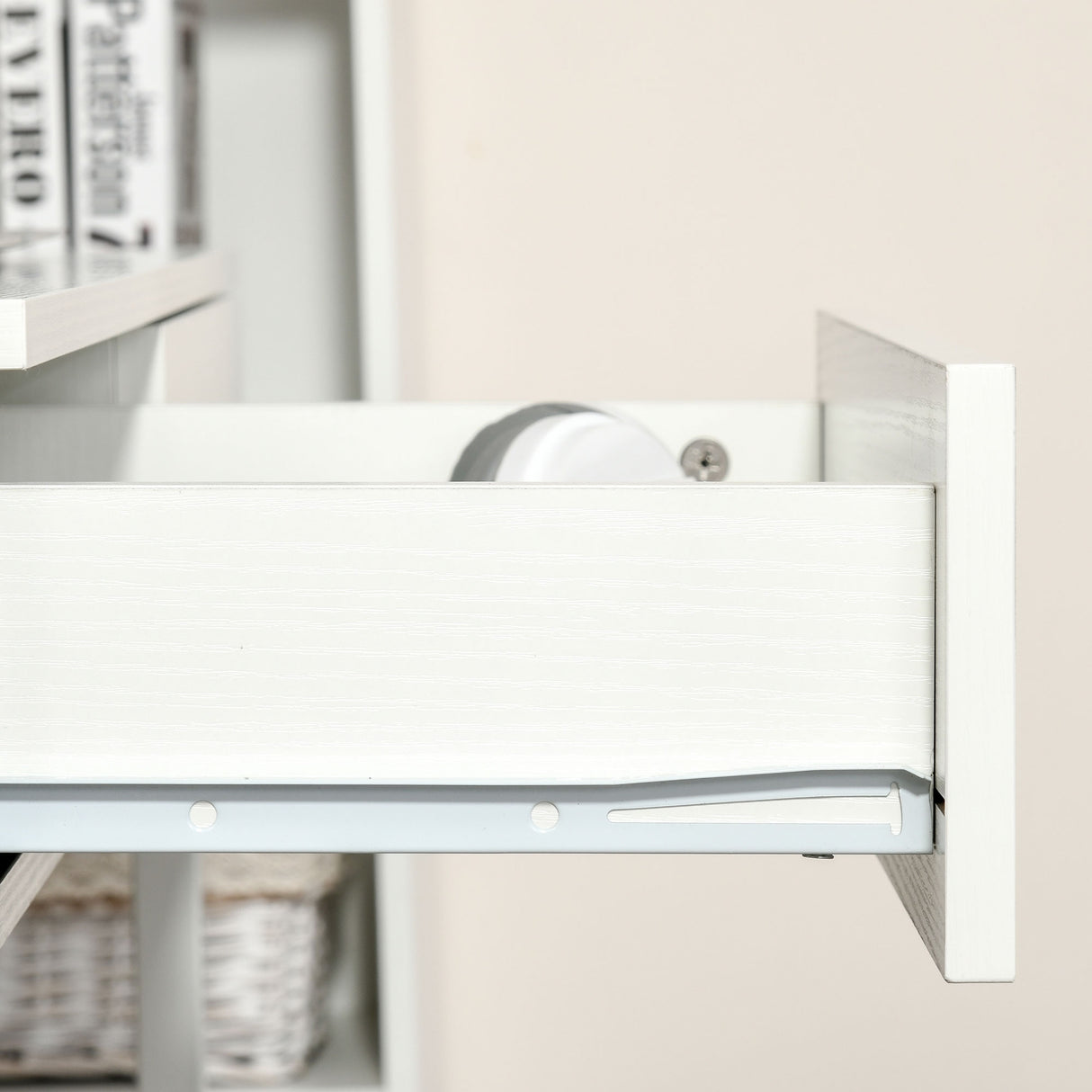 easycomfort easycomfort tavolo scrivania salvaspazio per camera e ufficio scrivania con cassetti e ruote postazione di lavoro doppia o singola 100x36x88cm bianco