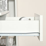 easycomfort easycomfort tavolo scrivania salvaspazio per camera e ufficio scrivania con cassetti e ruote postazione di lavoro doppia o singola 100x36x88cm bianco