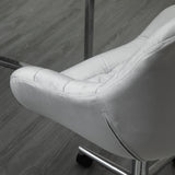 easycomfort easycomfort sedia da ufficio ergonomica girevole con altezza regolabile e ruote rivestimento in velluto grigio