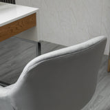 easycomfort easycomfort sedia da ufficio ergonomica girevole con altezza regolabile e ruote rivestimento in velluto grigio