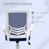 easycomfort easycomfort sedia da ufficio ergonomica con braccioli e supporto lombare poltrona ufficio girevole e altezza regolabile in tessuto blu