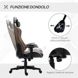 easycomfort sedia da gaming reclinabile a 150 con funzione dondolo poggiatesta e cuscino lombare grigio