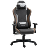 easycomfort sedia da gaming reclinabile a 150 con funzione dondolo poggiatesta e cuscino lombare grigio