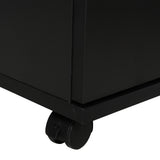 easycomfort easycomfort armadietto portastampante per lufficio con ruote a 360 in legno nero ean 8054111848787