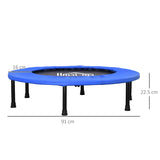 easycomfort easycomfort trampolino elastico per jumping fitness e allenamento a casa molle e struttura in acciaio 91x22 5cm nero e blu
