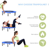 easycomfort easycomfort trampolino elastico per jumping fitness e allenamento a casa molle e struttura in acciaio 91x22 5cm nero e blu