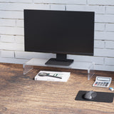 easycomfort supporto per monitor computer tv supporto per schermi in vetro acrilico trasparente 53x19x9cm