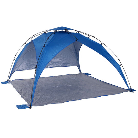 easycomfort easycomfort tenda da spiaggia pop up per 4 persone tenda parasole da spiaggia con corde e paletti in poliestere 247x247x145cm blu ean 8054144137667