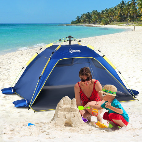easycomfort easycomfort tenda da spiaggia pop up con finestre traforate e porta richiudibile