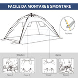easycomfort easycomfort tenda da spiaggia pop up con finestre traforate e porta richiudibile