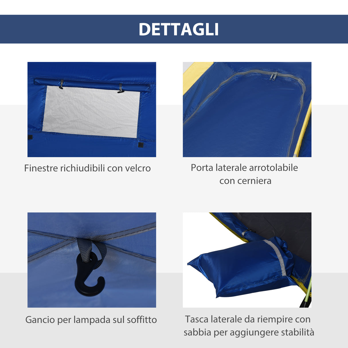 easycomfort easycomfort tenda da spiaggia pop up con finestre traforate e porta richiudibile