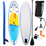 easycomfort easycomfort tavola gonfiabile sup stand up paddle con pagaia regolabile blu 305x76x10cm