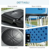 easycomfort canestro basket con altezza regolabile 195 245cm base con ruote e tabellone blu