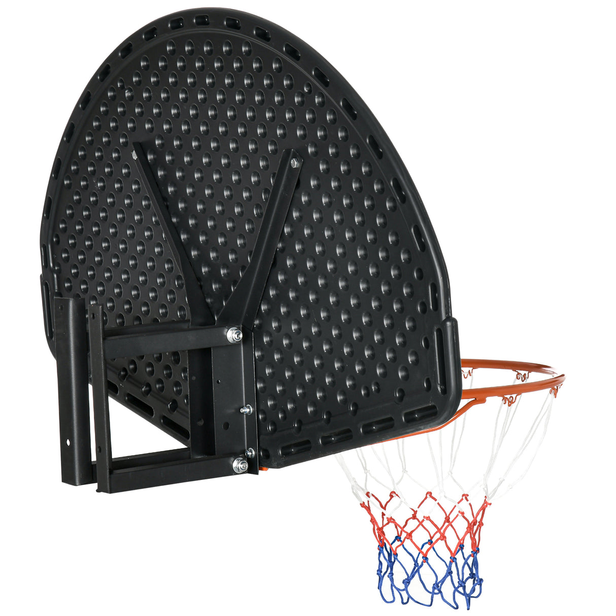 easycomfort canestro basket per bambini e adulti da indoor e outdoor in acciaio e pe 110x90x70 cm nero e giallo 36766