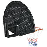 easycomfort canestro basket per bambini e adulti da indoor e outdoor in acciaio e pe 110x90x70 cm nero e giallo 36766