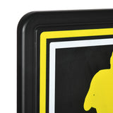 easycomfort canestro basket per bambini e adulti da indoor e outdoor in acciaio e pe 110x90x70 cm nero e giallo