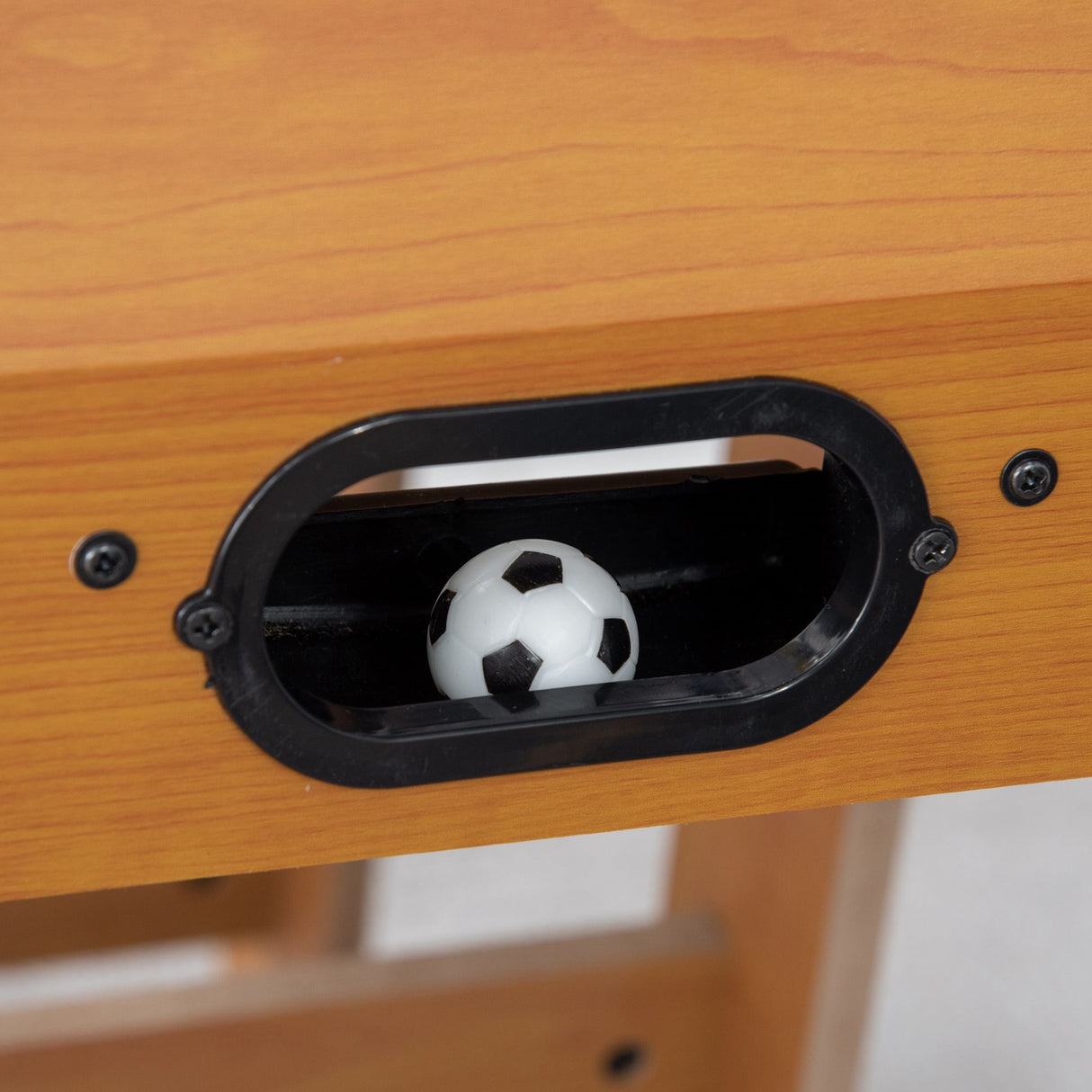 easycomfort calcio balilla pieghevole in legno con 6 aste 18 giocatori e segnapunti 69x37x70cm