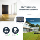 easycomfort easycomfort tappeto elastico per bambini e adulti con rete e bordo imbottito giochi da giardino e casa 244x240cm blu e nero ean 8054144139517