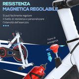 easycomfort easycomfort cyclette professionale spin bike con schermo lcd e portabicchieri volano 8kg