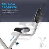 easycomfortsoozier cyclette da camera pieghevole 5 posizioni e 8 livelli di resistenza 43x97x109cm