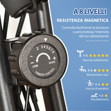 easycomfort easycomfort cyclette pieghevole in acciaio con maniglie e bande elastiche