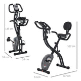 easycomfort easycomfort cyclette pieghevole con schienale bande elastiche e display lcd grigia