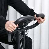 easycomfort easycomfort cyclette pieghevole con schienale bande elastiche e display lcd grigia