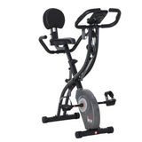easycomfort easycomfort cyclette pieghevole con schienale bande elastiche e display lcd grigia