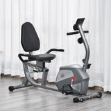 easycomfort easycomfort cyclette orizzontale con seduta regolabile 8 resistenze e monitor lcd 121 5 136x62 5x98cm grigio