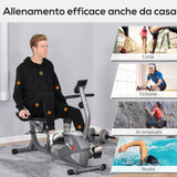 easycomfort easycomfort cyclette orizzontale con seduta regolabile 8 resistenze e monitor lcd 121 5 136x62 5x98cm grigio