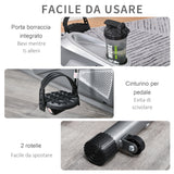 easycomfort easycomfort cyclette orizzontale con seduta regolabile 8 resistenze e monitor lcd 121 5 136x62 5x98cm grigio