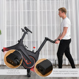 easycomfort easycomfort cyclette magnetica professionale da camera in acciaio e abs con sellino regolabile 100x50x116 126cm nero