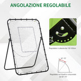 easycomfort easycomfort rete da calcio rebounder pieghevole con bersaglio altezza e angolazione regolabili metallo e pe 123x73x178 5cm nero
