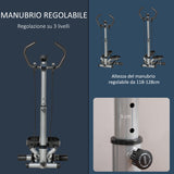 easycomfort easycomfort stepper con manubrio regolabile monitor lcd ed elastici 55x53x118 128cm nero