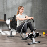 easycomfort vogatore a 12 resistenze con monitor digitale e struttura in alluminio acciaio e abs 160x61x50 cm