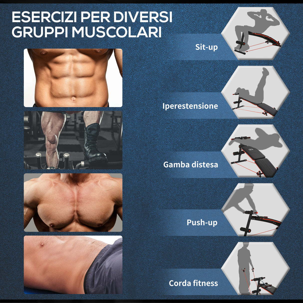 easycomfort easycomfort panca per addominali pieghevole e regolabile con imbottitura nera e rossa