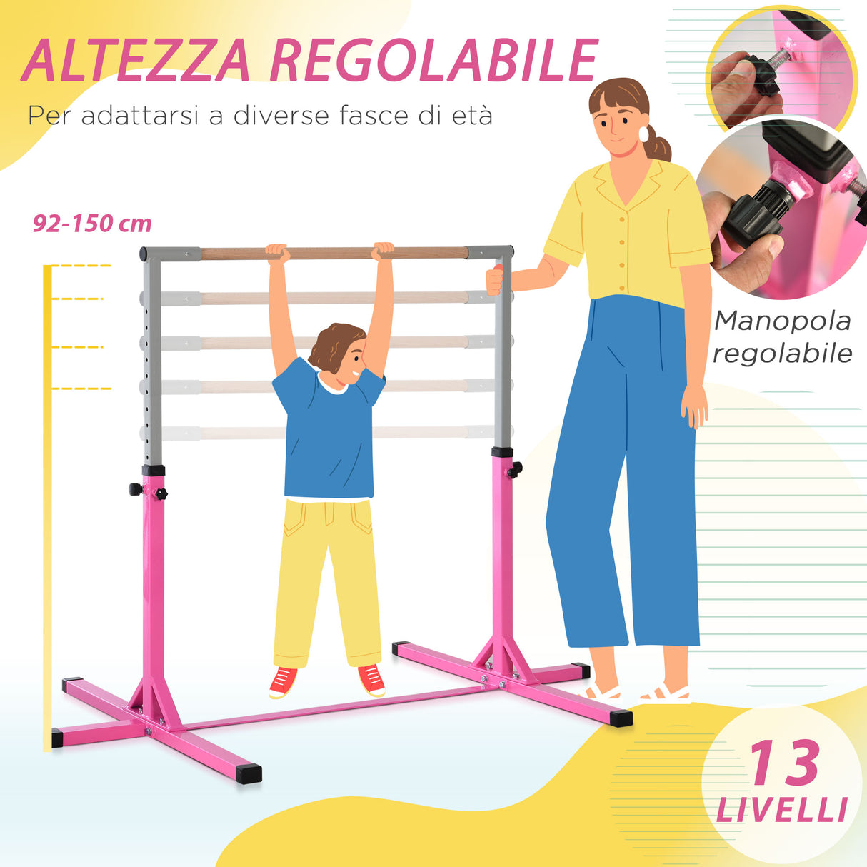 immagine-4-easycomfort-easycomfort-sbarra-per-ginnastica-artistica-o-danza-classica-regolabile-in-altezza-92-150cm-per-bambini-max-75-kg-rosa