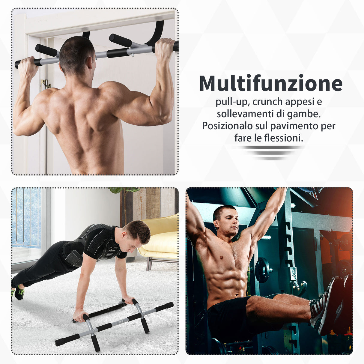 easycomfort easycomfort barra per trazioni a pressione per porta installazione senza viti e telaio in tubi di acciaio peso max 110 kg ean 8054111840408