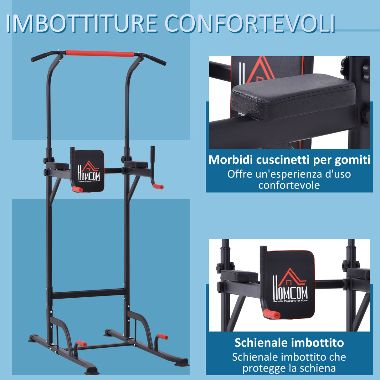 easycomfort easycomfort barra per trazioni power tower stazione fitness multifunzione 181 229cm