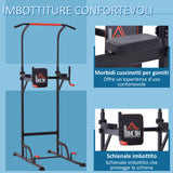 easycomfort easycomfort barra per trazioni power tower stazione fitness multifunzione 181 229cm