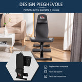 easycomfort easycomfort panca pesi multifunzione per palestra pieghevole e regolabile 145x55x41 114cm nero