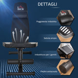 easycomfort easycomfort panca pesi multifunzione per palestra pieghevole e regolabile 145x55x41 114cm nero