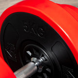 easycomfort set manubri palestra con pesi da 40kg rivestiti in gomma in metallo e sabbia di ferro 45x26x26 cm rossa