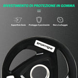 easycomfort set di 2 dischi pesi da 10kg in acciaio con rivestimento in gomma per bilanciere