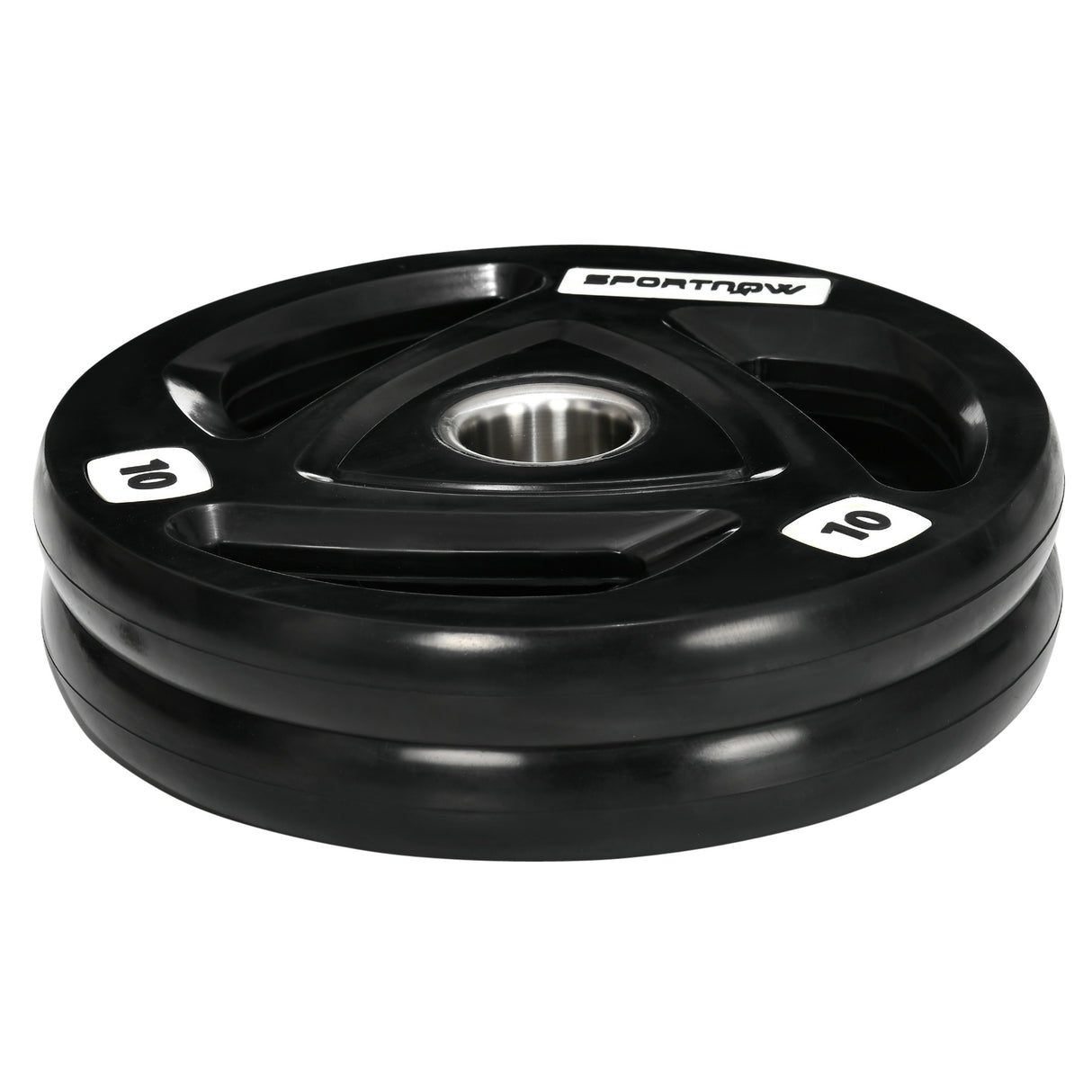 easycomfort set di 2 dischi pesi da 10kg in acciaio con rivestimento in gomma per bilanciere