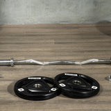 easycomfort set di 2 dischi pesi da 15kg in acciaio con rivestimento in gomma per bilanciere