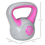 easycomfort easycomfort kettlebell 8kg in pu e sabbia con base piatta e impugnatura per stacchi squat e sollevamenti 18x10x20 cm rosa