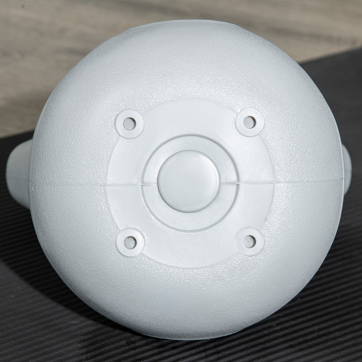 easycomfort easycomfort kettlebell 4kg in pu e sabbia con base piatta e impugnatura per stacchi squat e sollevamenti 18x12x20 cm giallo